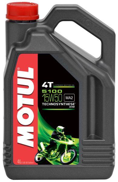Ulei de motor pentru motociclete - MOTUL 5100 15W50 4T, 4L